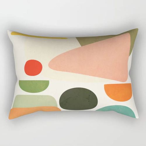 Nordic New Abstract Lumbar Cushion Cover