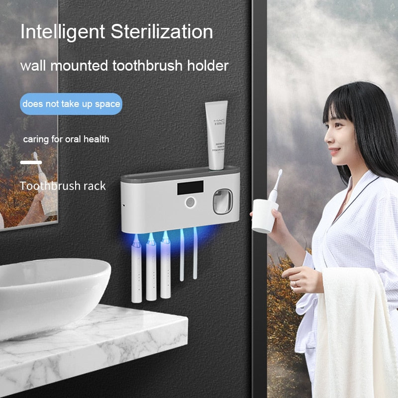Electric UV Sterilization  Bathroom Organizer Accessories Set