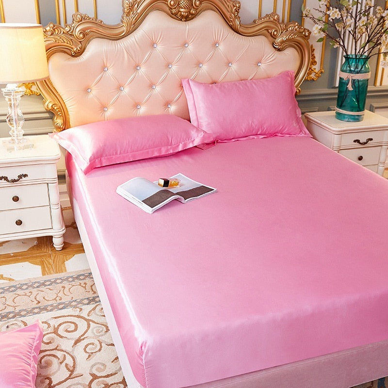 Luxury pure Satin Queen Bed Sheet