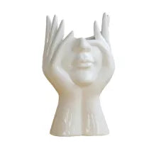 Female Face Art Vase Sculpture