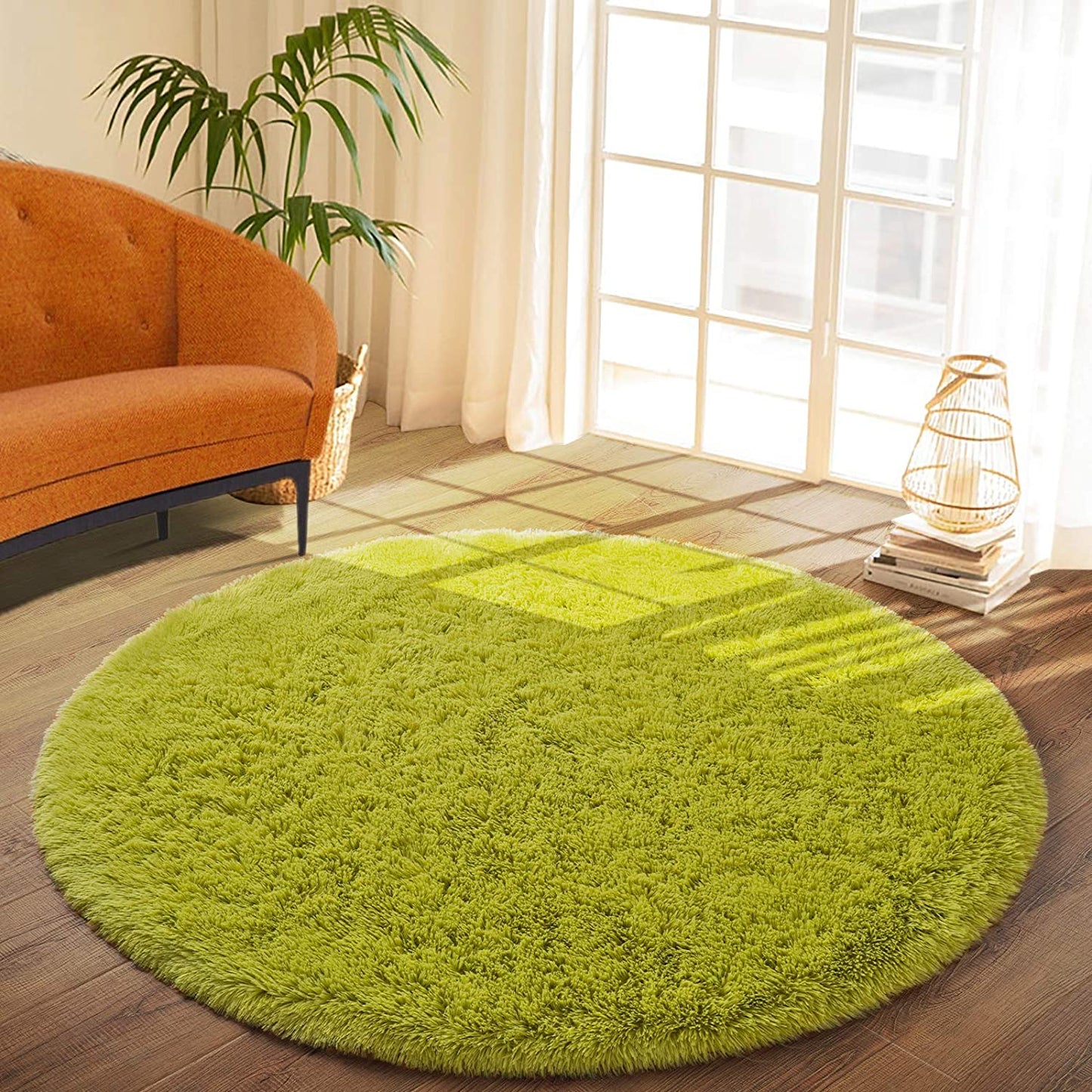 Round plush carpet for Bedroom