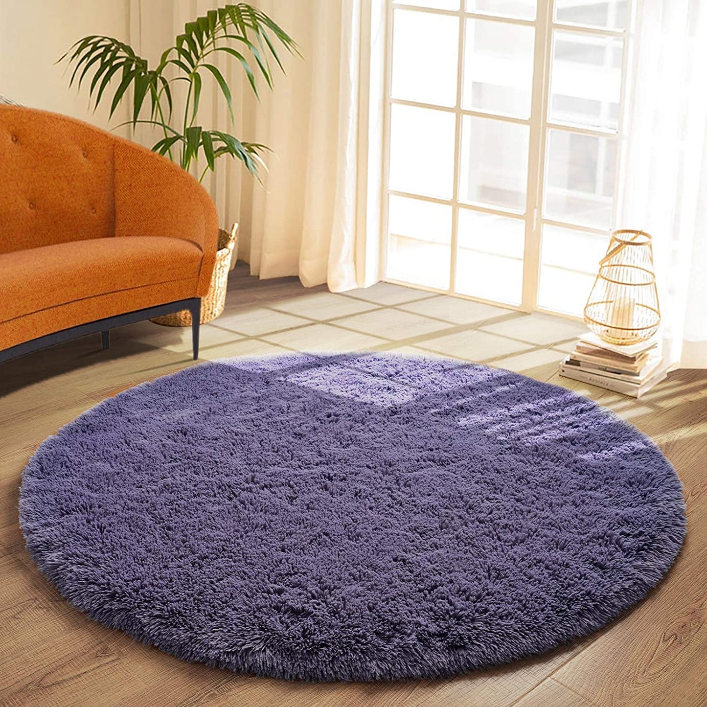 Round plush carpet for Bedroom