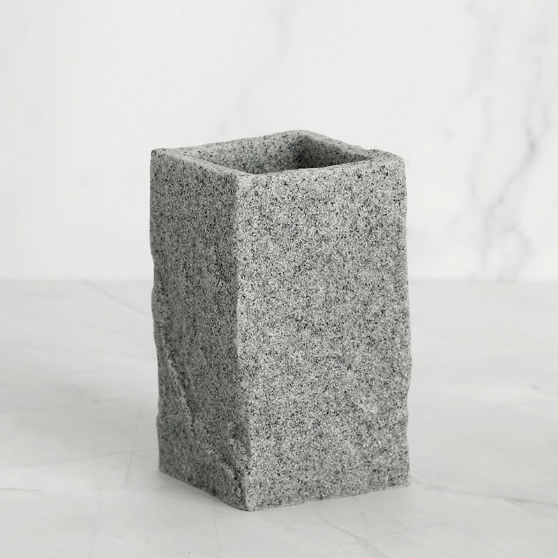 Single Imitati Granite Holder Set