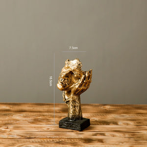 Nordic Creative Silence Is Gold Sculpture