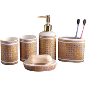 
            
                Load image into Gallery viewer, European Style Ceramic Bathroom 5 Pieces Set
            
        