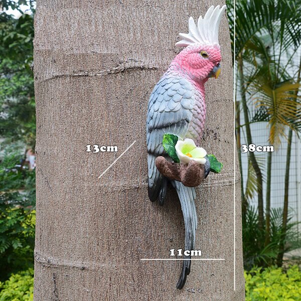 Resin Parrot Statue Wall Mounted Sculpture