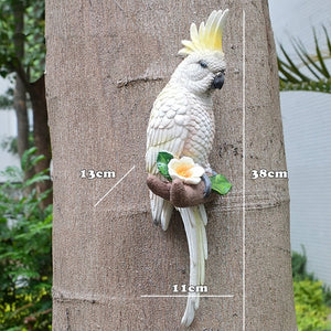 Resin Parrot Statue Wall Mounted Sculpture