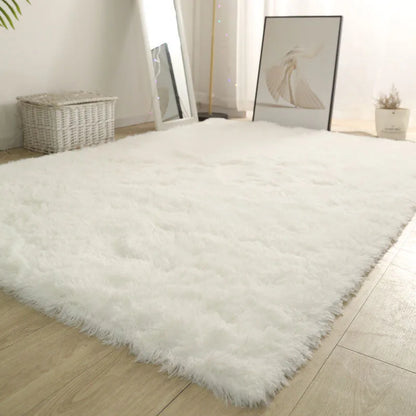 Fluffy Modern Living Room and Bedroom Furry Rug