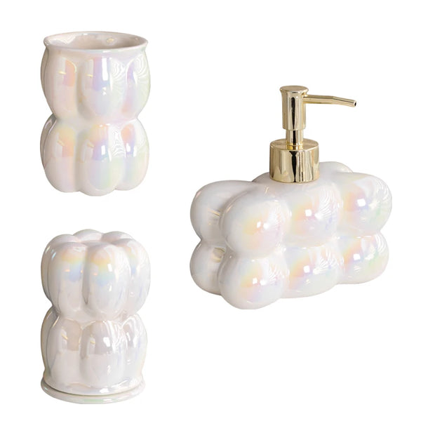 Bathroom Accessories Art Cloud Ceramic Mouthwash