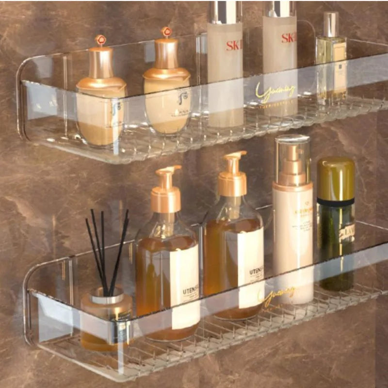 Washroom-mounted  Cosmetic Bathroom Shelf Organiser