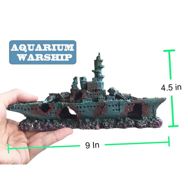 Aquarium Fish Tank Decorations Landscape Pirate Ship Wreck Ship