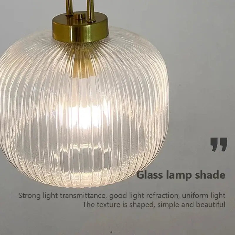 Nordic LED Glass Pendant Light Minimalist Lamp Shade For Living Room