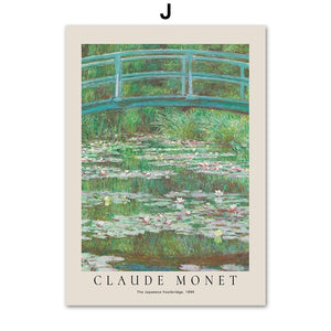 Claude Monet Abstract  Canvas Painting Wall Art