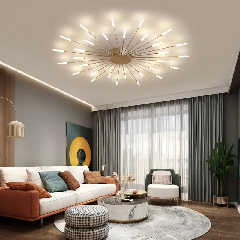 Modern Designer Fireworks Led Chandelier for Living Room