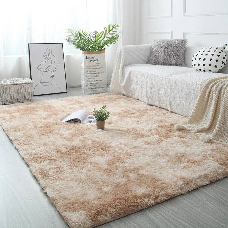 Fluffy Modern Living Room and Bedroom Furry Rug