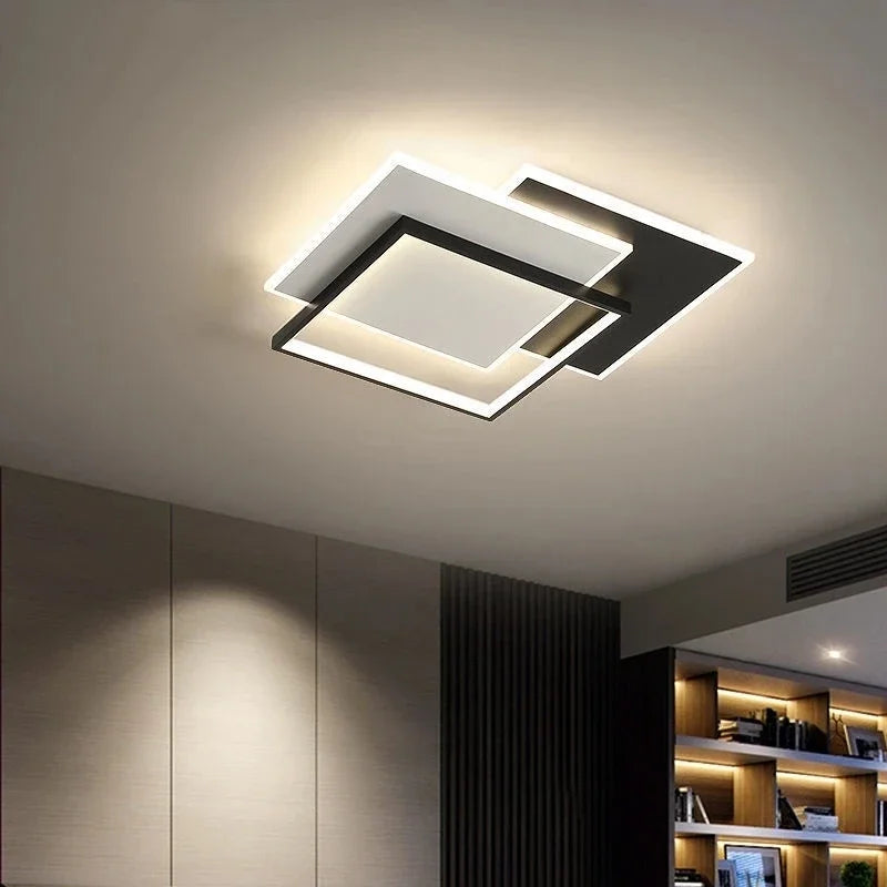 Modern Round Square LED Chandelier Ceiling Lamps for Living Room