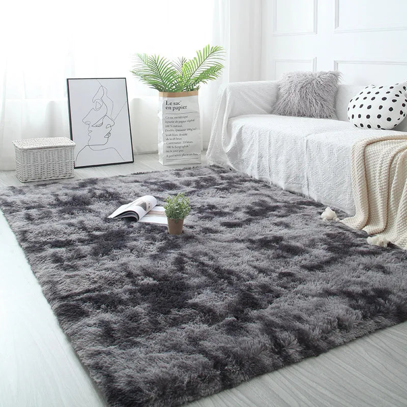 Fluffy Modern Living Room and Bedroom Furry Rug