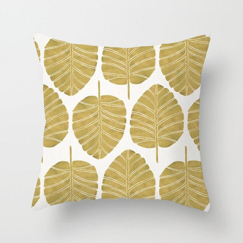Golden Leaf Pillow Case