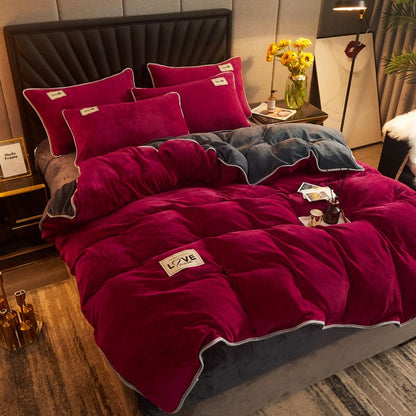 Velvet Set Pillowcase for Bed Room