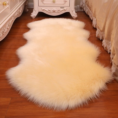 Plush Soft Sheepskin Bedroom Carpet