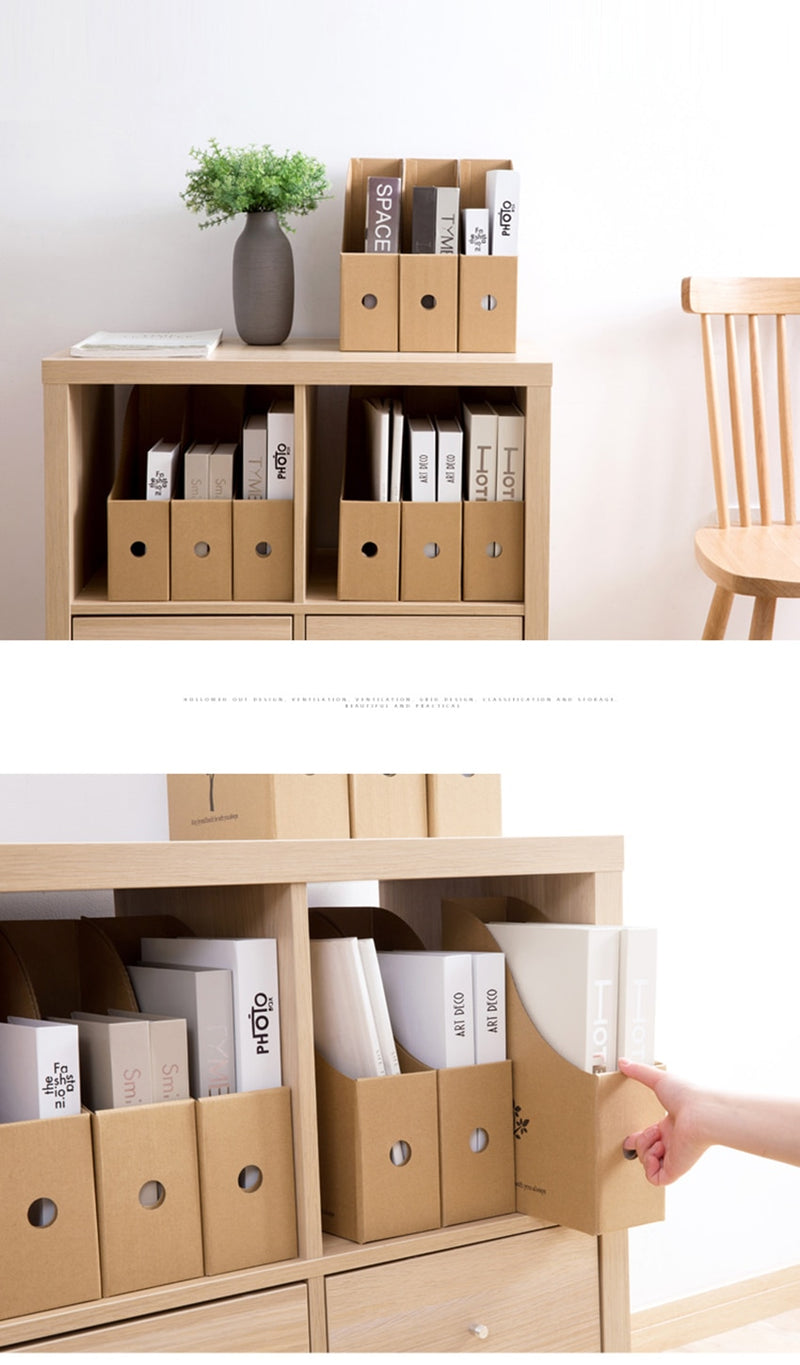 Public desk folder organizer book shelf