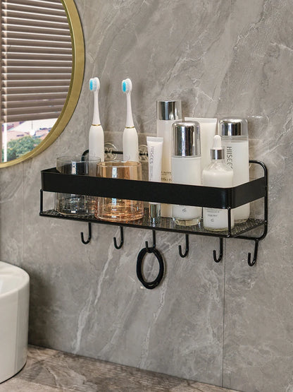 Gold storage rack wall-mounted bathroom Shelves