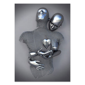 
            
                Load image into Gallery viewer, Metal Figure Statue Romantic Wall Art
            
        