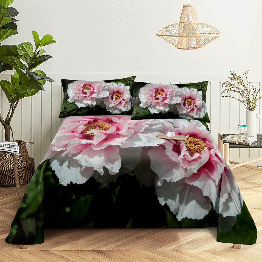 Pink Floral Bed Sheet Set