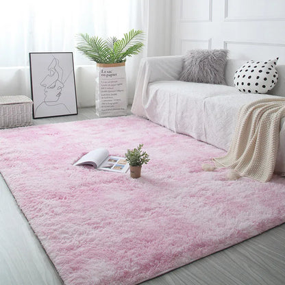 Fluffy Modern Living Room and Bedroom Furry Rug