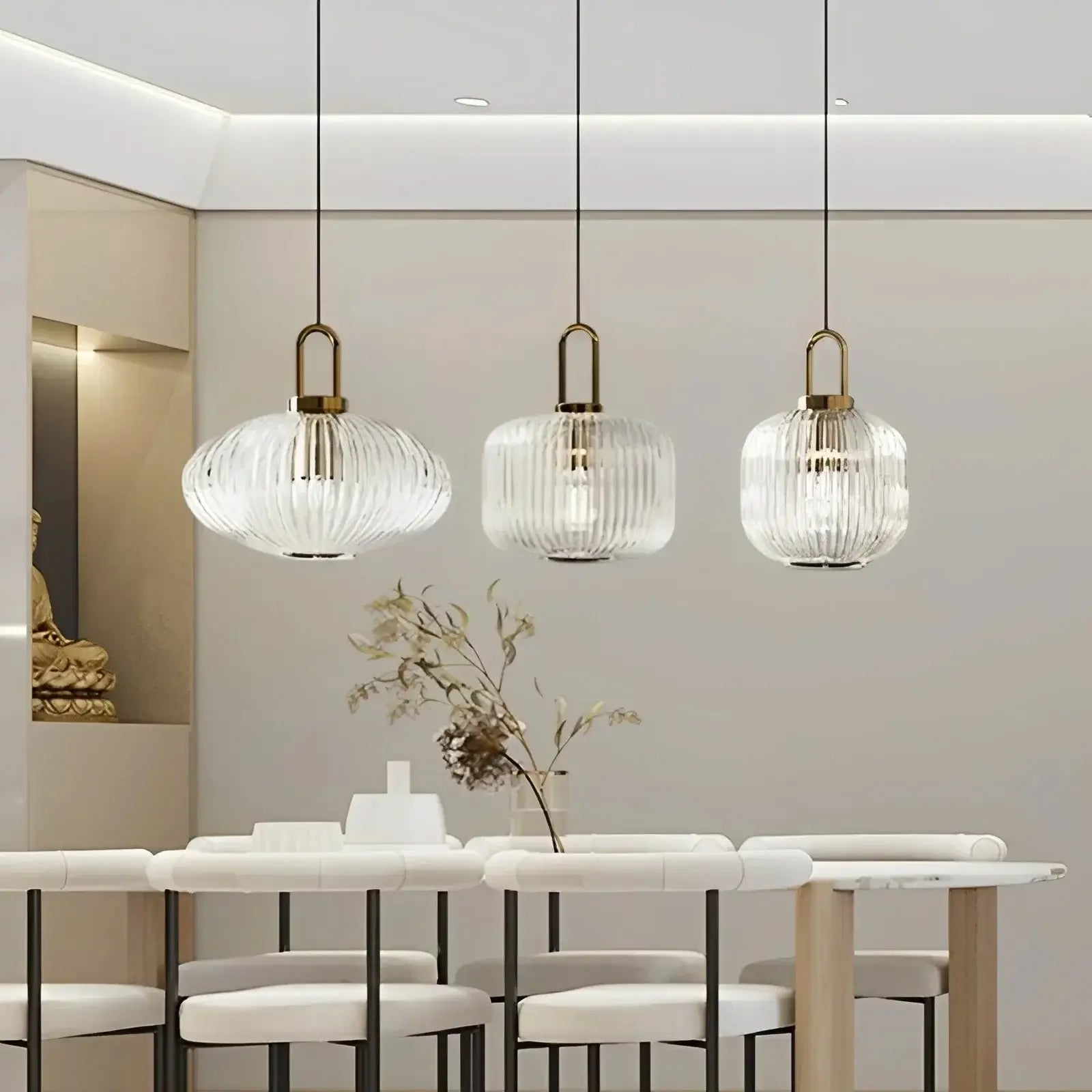 Nordic LED Glass Pendant Light Minimalist Lamp Shade For Living Room