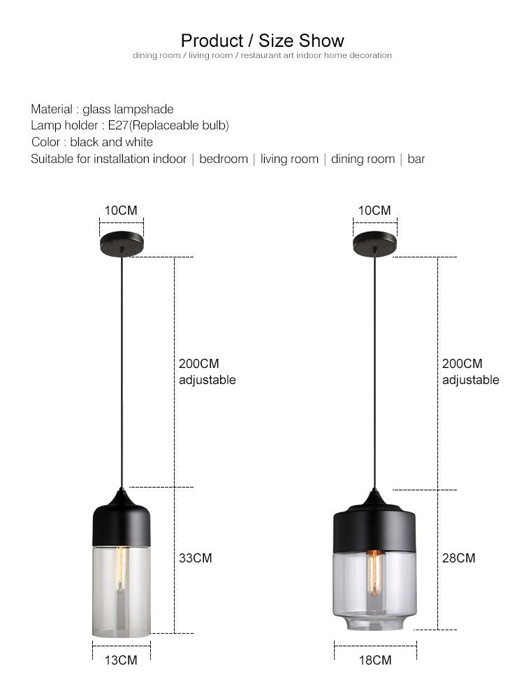 4 Glass Pendant Lamp