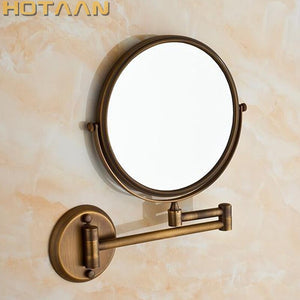 
            
                Load image into Gallery viewer, Double Side Bathroom Folding Brass Makeup Mirror
            
        
