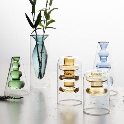 Double-Layer Glass  Vase