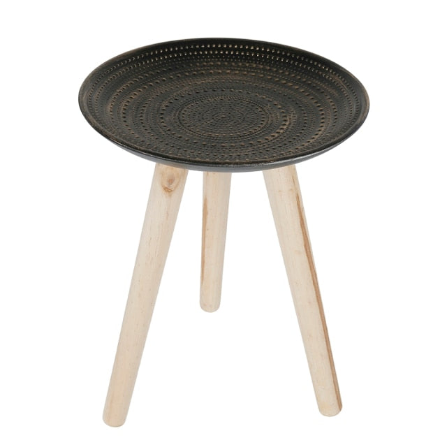 Round Nordic Wood Coffee Table
