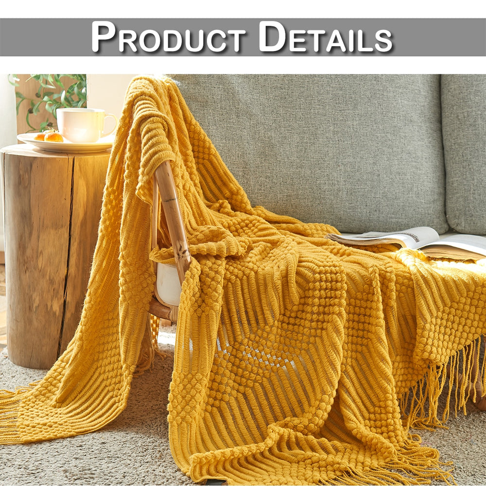 Throw Blanket With Tassels